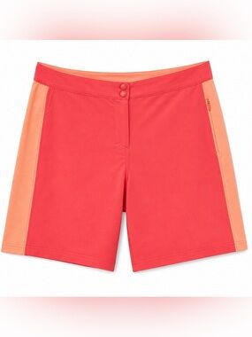 Eddie Bauer Athletic Hiking Shorts Coral Orange Outdoor Active Women 6